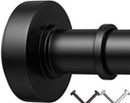 Black Tension Shower Curtain Rod – Adjustable 18-79 Inches, Fits 20-78 Inch Spaces (Ideal for 72" Wide Bathrooms), No Drill Rust Resistant Spring Rod for Bathroom
