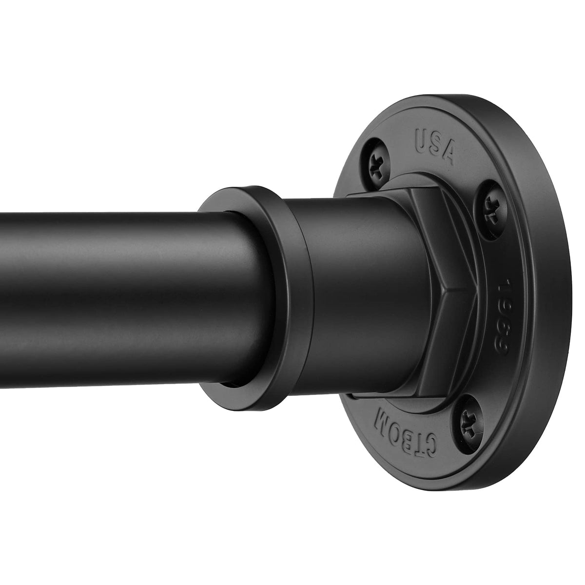 BRIOFOX Industrial Shower Curtain Rod - 2-in-1 Design Tension Curtain Rod - Never Rust Non-Slip 43 to 72 Inch 304 Stainless Steel, Brushed Nickel Window Curtain Rod