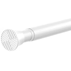 2PCS White tension rod 23-46Inch,Tension Curtain Rods No Drilling