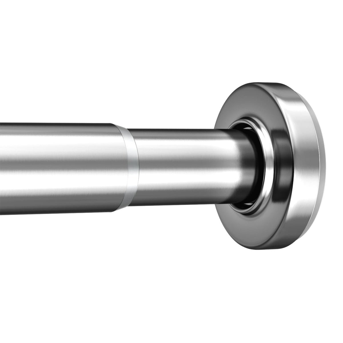AmazerBath Nickel Spring Tension Shower Curtain Rod 31-75 Inches, 1 Inch Diameter Heavy Duty Tension Rod Rust Proof Bathroom Curtain Rod, Adjustable No Drill Easy Segmented Installation