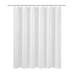 N&Y HOME Fabric Small Stall Shower Curtain Liner Extra Long 36x84, White
