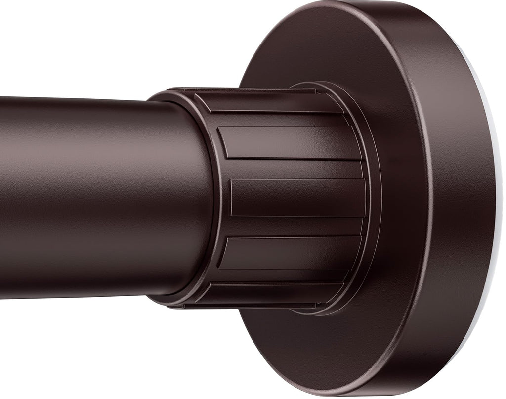 Ausemku Shower Curtain Rod 32-80 Inch Adjustable - Heavy Duty No drill Spring Tension Shower Rod, Non-Slip Rustproof Telescopic Rod for Bathroom, Black
