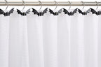 CHICTIE Halloween Shower Curtain Hooks, Cute Bat Decorative Shower Rings for Shower Curtains Rods,Set of 12 Black Shower Hooks Hangers Rust-Resistant Babys Girls Room Bathroom