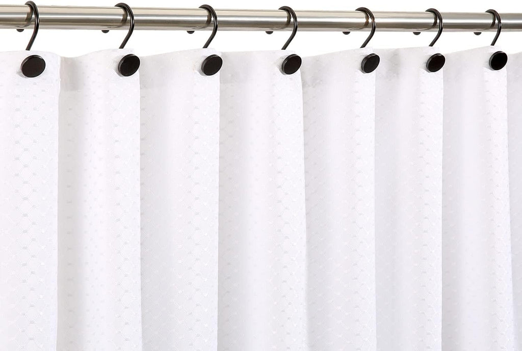 CHICTIE Black Shower Curtain Hooks, 12 Pieces, Metal, Shower Curtain Rings, Modern Decorative Design