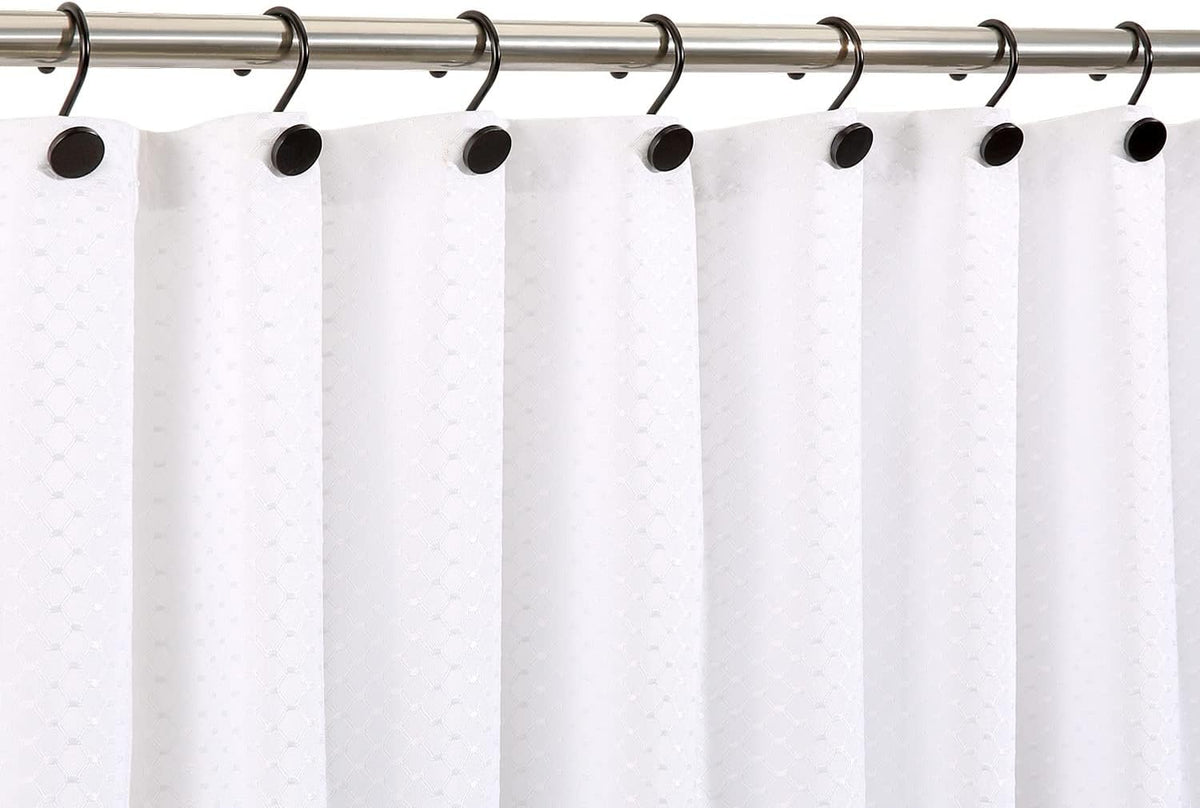CHICTIE Black Shower Curtain Hooks, 12 Pieces, Metal, Shower Curtain Rings, Modern Decorative Design