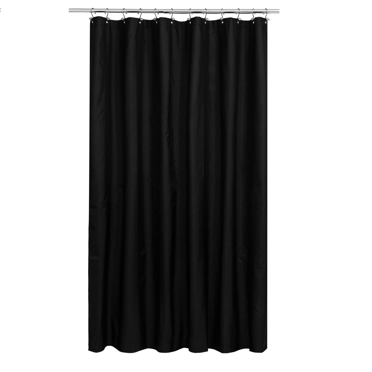 N&Y HOME Fabric Small Stall Shower Curtain Liner Extra Long 36x84, White