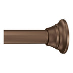Moen TR1000BG 44-Inch to 72-Inch Adjustable Tension Mounted Straight Shower Curtain Rod, No Drilling Required, Brushed Gold Finish, Fits Standard Bathtubs