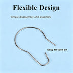 300 Pieces Shower Curtain Hooks, Metal Shower Curtain Hanging Rings Reusable Bathroom Shower Hangers for Shower Rods Curtains Bedroom Kitchen