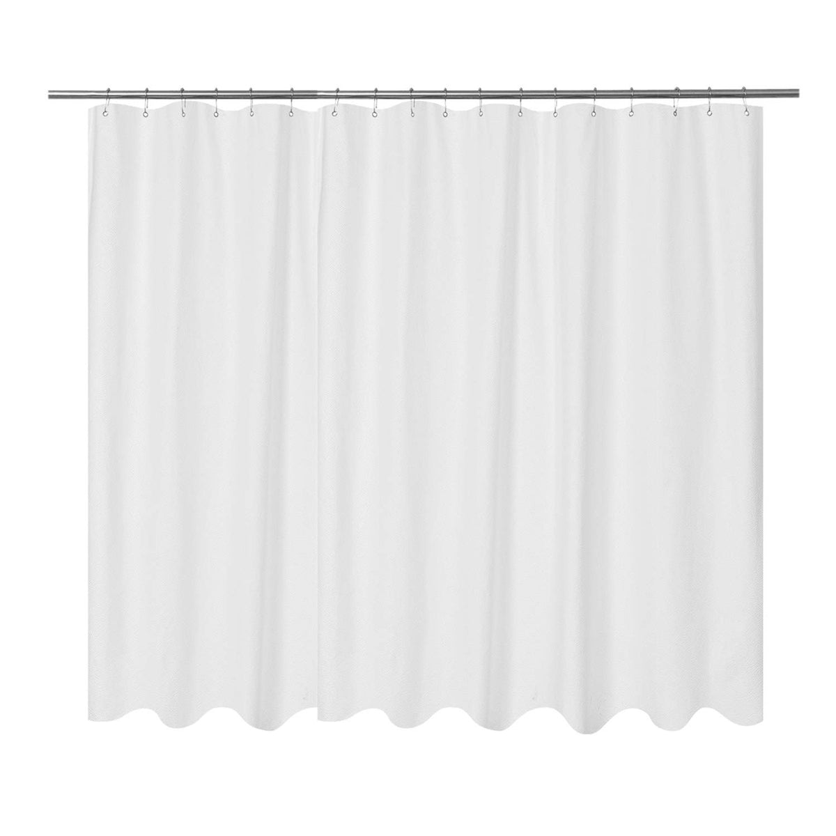 Mrs Awesome Embossed Microfiber Shower Curtain Liner 71 x 96, White
