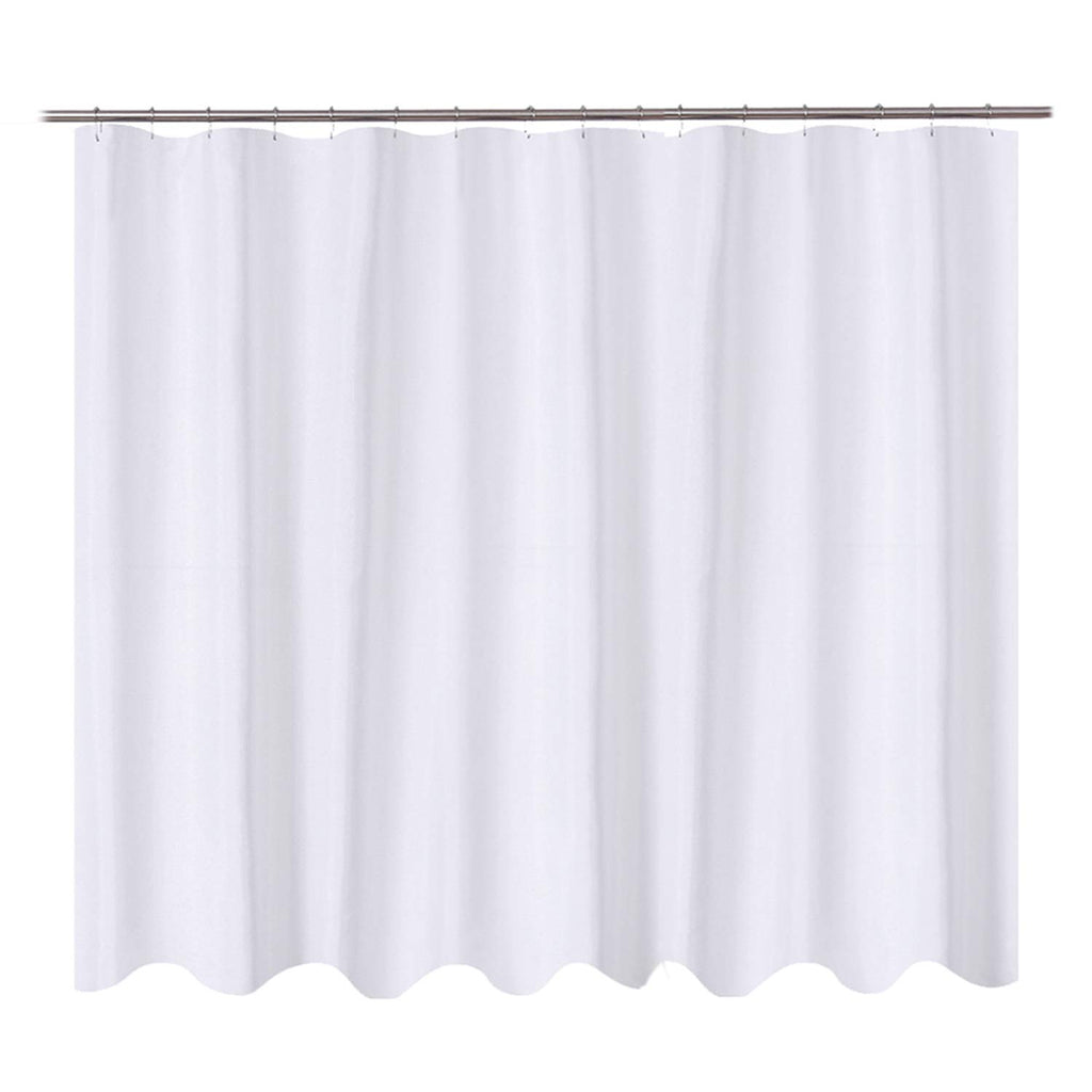 N&Y HOME Fabric Small Stall Shower Curtain Liner Extra Long 36x84, White