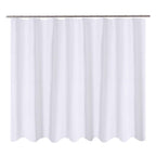 N&Y HOME Fabric Small Stall Shower Curtain Liner Extra Long 36x84, White