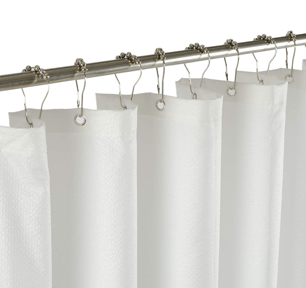 Mrs Awesome Embossed Microfiber Shower Curtain Liner 71 x 96, White