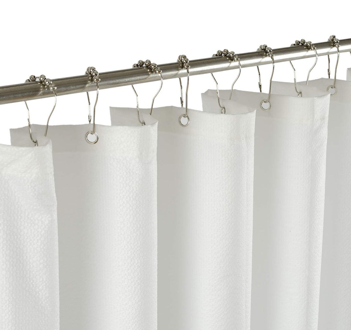Mrs Awesome Embossed Microfiber Shower Curtain Liner 71 x 96, White