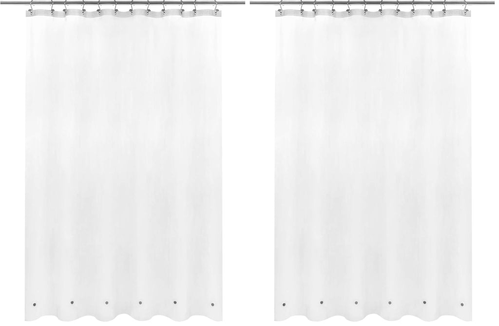 Barossa Design 48 inch Wide Stall Shower Curtain Liner with Magnets, Clear