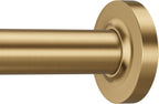 One-Piece Tension Curtain Rod 54-90 inch Brushed Gold Shower Curtain
