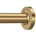 One-Piece Tension Curtain Rod 54-90 inch Brushed Gold Shower Curtain