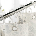Bathway Green Shower Curtain Hooks, 12 Plastic Double Shower Curtain Rings