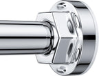 Shower Curtain Rod 27-79 Inches, Adjustable Tension Shower Rod No Drilling, No Slip, Spring Tension Curtain Rod for Bathroom Kitchen Closet Windows - Silver