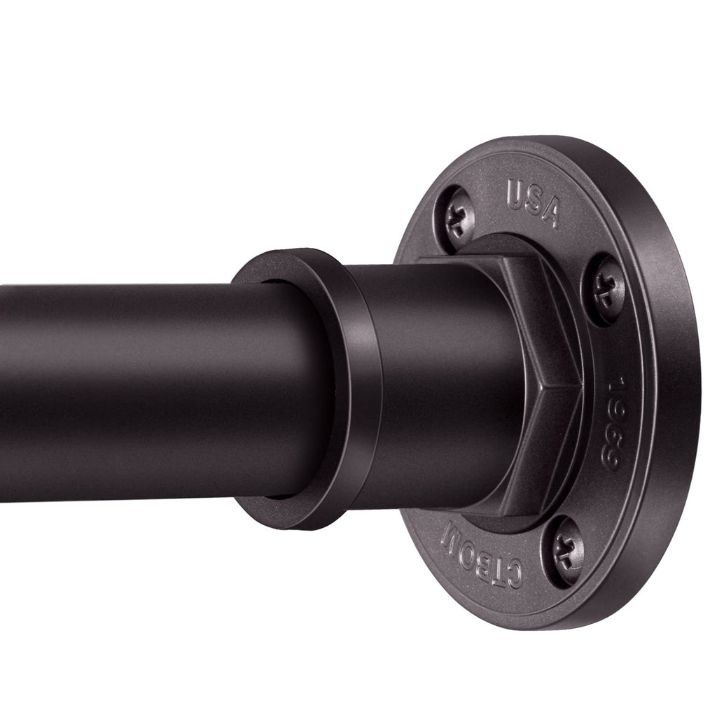 BRIOFOX Industrial Shower Curtain Rod - 2-in-1 Design Tension Curtain Rod - Never Rust Non-Slip 43 to 72 Inch 304 Stainless Steel, Brushed Nickel Window Curtain Rod