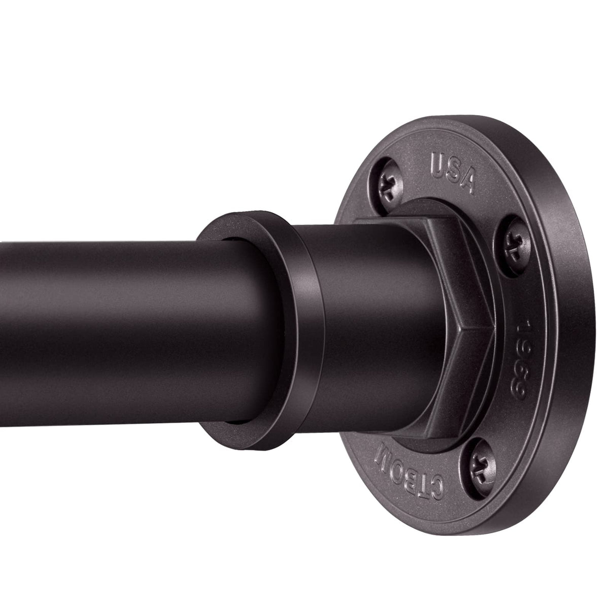 BRIOFOX Industrial Shower Curtain Rod - 2-in-1 Design Tension Curtain Rod - Never Rust Non-Slip 43 to 72 Inch 304 Stainless Steel, Brushed Nickel Window Curtain Rod