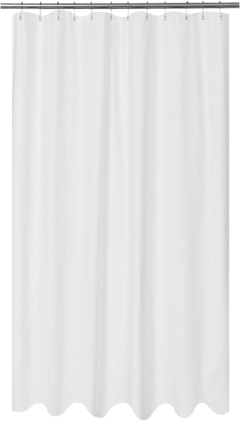Mrs Awesome Embossed Microfiber Shower Curtain Liner 71 x 96, White