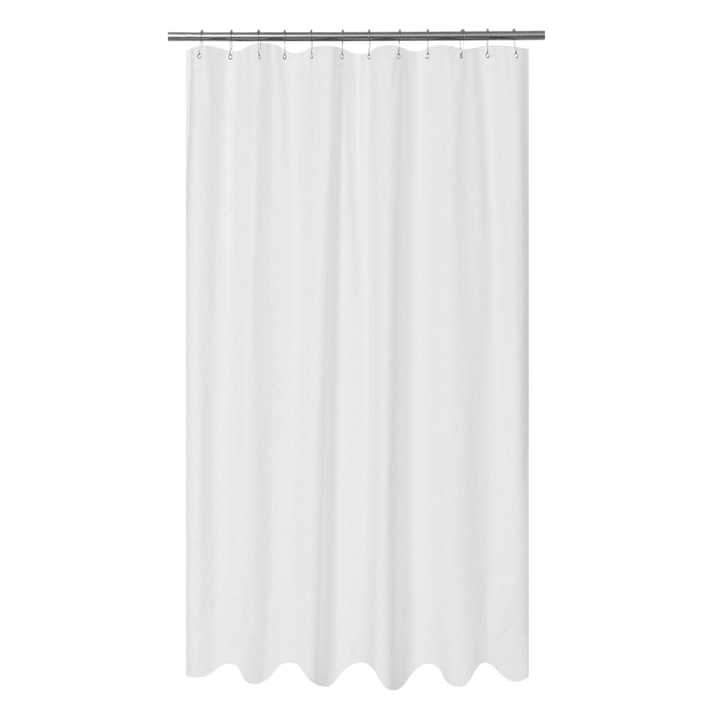 Mrs Awesome Embossed Microfiber Shower Curtain Liner 71 x 96, White