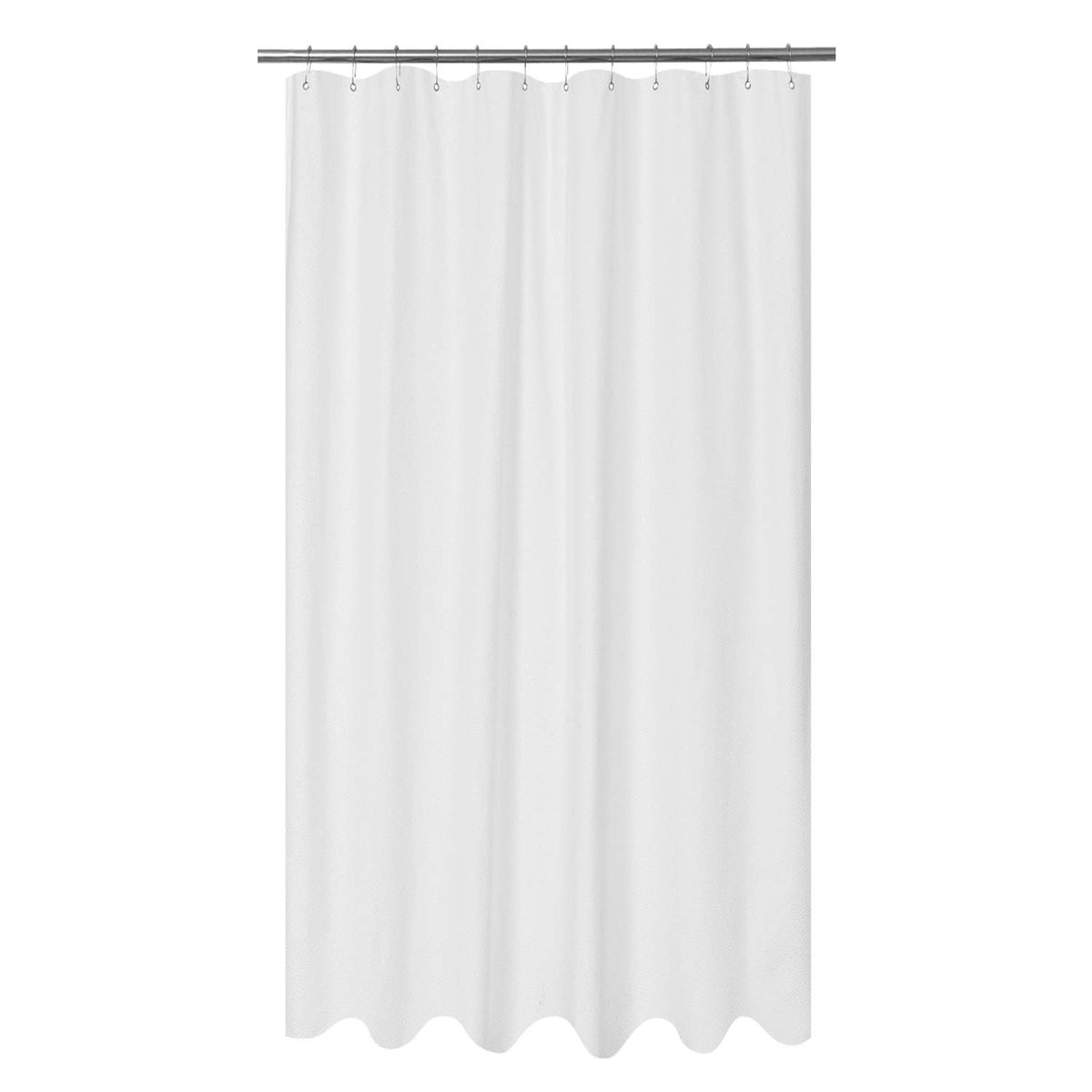 Mrs Awesome Embossed Microfiber Shower Curtain Liner 71 x 96, White