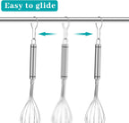 Queekay 60 Pcs Metal Shower Curtain Hooks Reusable Hanging Clips, Silver