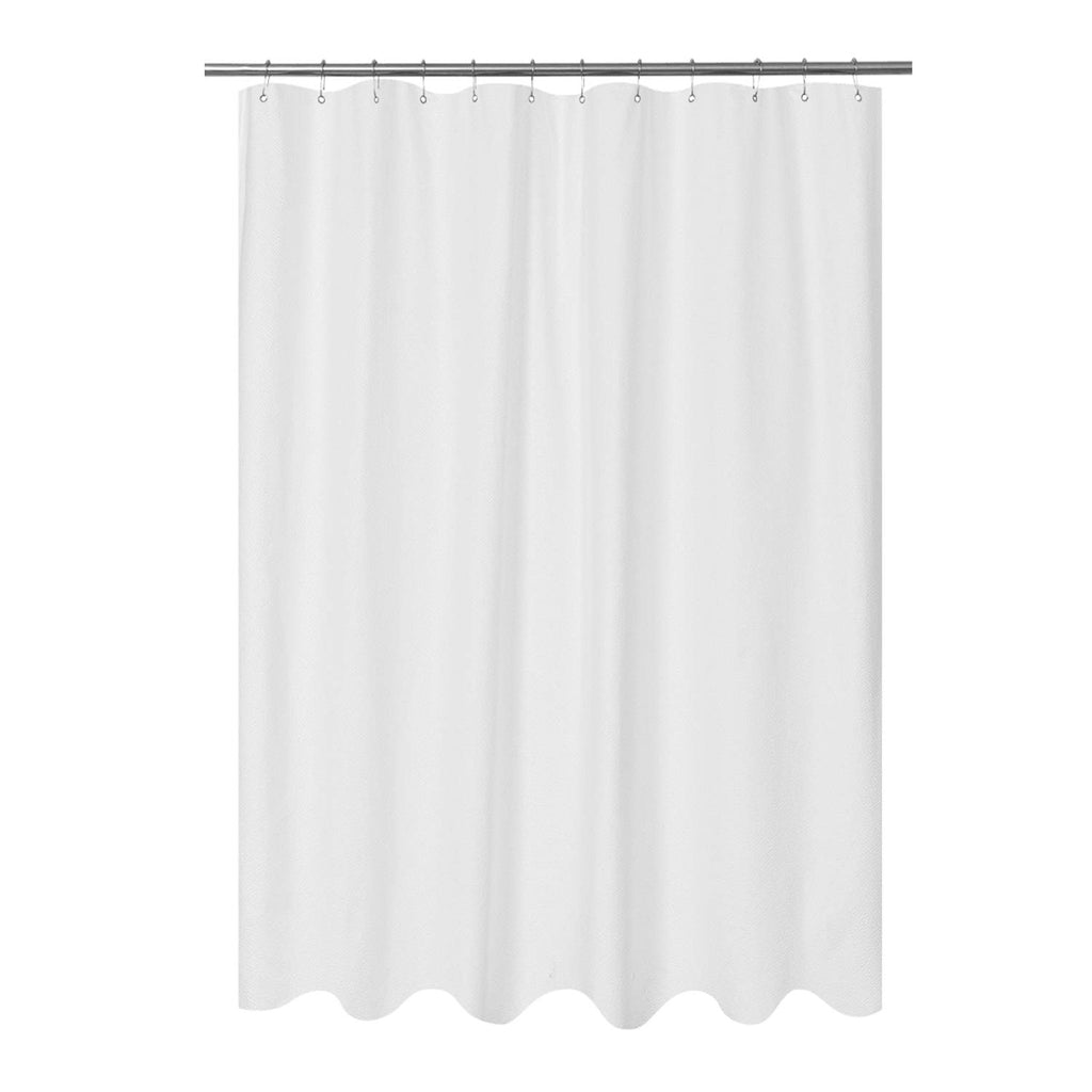 Mrs Awesome Embossed Microfiber Shower Curtain Liner 71 x 96, White