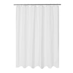 Mrs Awesome Embossed Microfiber Shower Curtain Liner 71 x 96, White