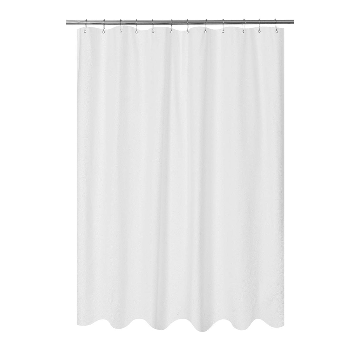 Mrs Awesome Embossed Microfiber Shower Curtain Liner 71 x 96, White