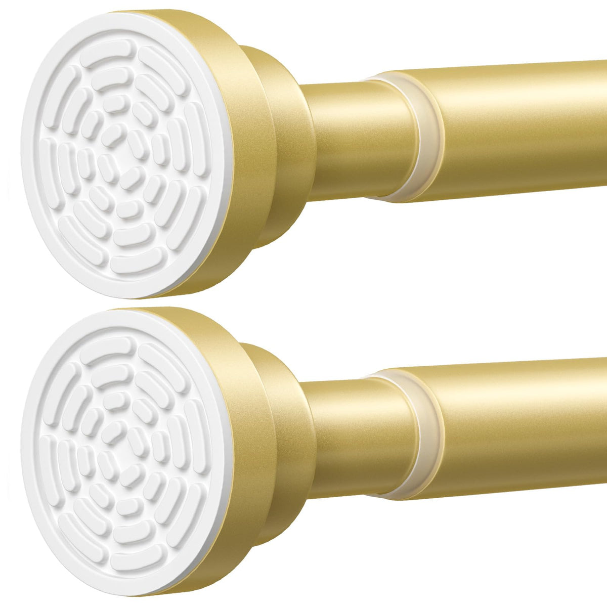 AIZESI Gold Tension Curtain Rod 30-63In 1PCS,Adjustable Spring Tension Rod