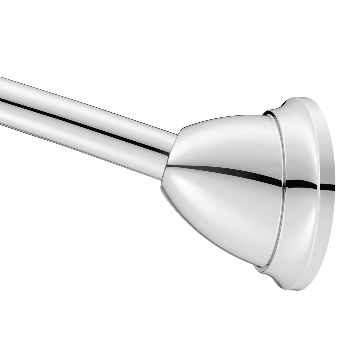 Moen MDN2170BN Magnetix 60-inch Curved Adjustable Single Shower Curtain Rod, Brushed Nickel