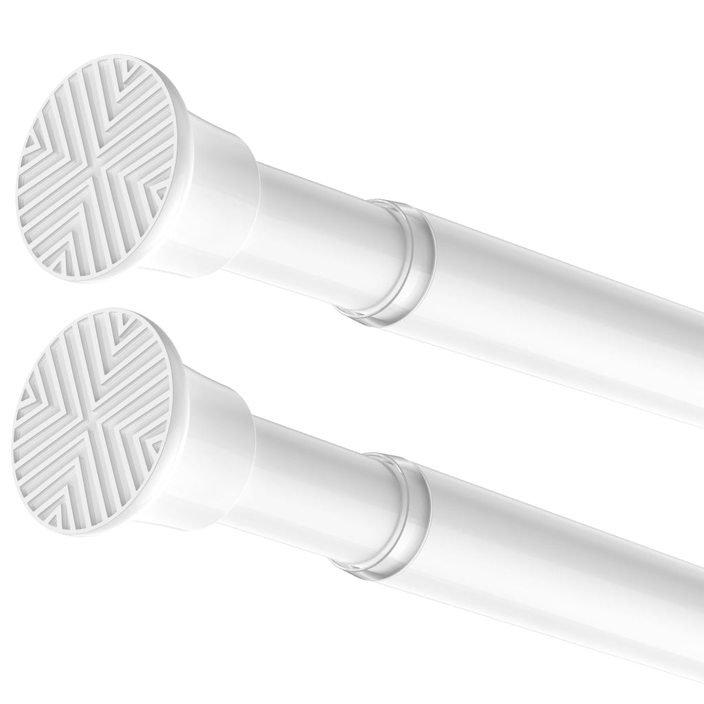 Spring Tension Curtain Rod 32-76 inch, White
