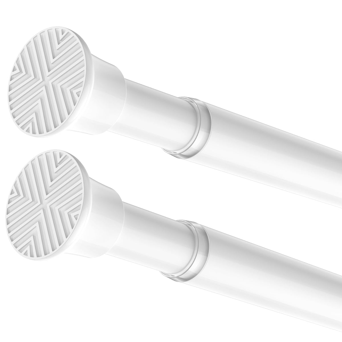 Spring Tension Curtain Rod 32-76 inch, White