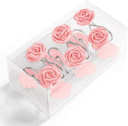 Cute Rose Floral Shower Curtain Hooks Rings for Bathroom,Pink 12PCS
