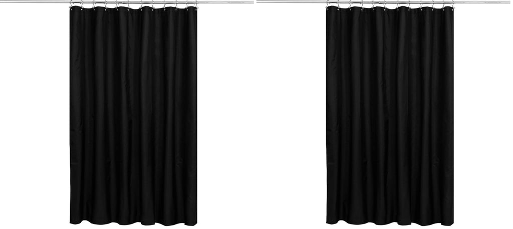 N&Y HOME Fabric Small Stall Shower Curtain Liner Extra Long 36x84, White