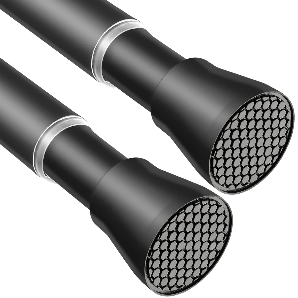 AIZESI Shower Curtain Rod 43 to 73 Inch Spring Tension Rods No Drill, White
