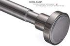 BRIOFOX Tension Curtain Rod 43-73 Inches Brushed Nickel, Rustproof and Non-Slip and Heavy Duty Shower Curtain Rod for Window or Bathroom, 304 Stainless Steel