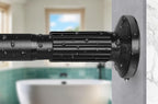 Tension Shower Curtain Rod 51-126In(4.25-10.5Ft), Long Shower Curtain Rod No Drilling for Window or Bathroom Patio, Adjustable Spring Shower Rod, Easy to Install Never Rust Rod Diameter 1.26Inch-Black
