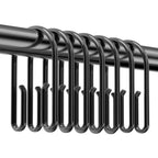 Bronze Shower Curtain Hooks Rings，Double Sided Shower Curtain Hooks Rust Proof，12 pcs Shower Hooks for Inside Shower，Smooth Sliding Anti-Drop Double Shower Rings for Curtain