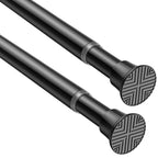 AIZESI Tension Rod 24-46 inch, Tool-Free No Drill Spring Curtain Rod, Black