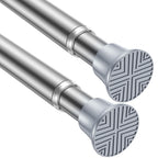 AIZESI Tension Rod 24-46 inch, Tool-Free No Drill Spring Curtain Rod, Black