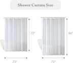 Madison Park Anna Sheer Shower Curtain for Bathroom, 72 x 72, White