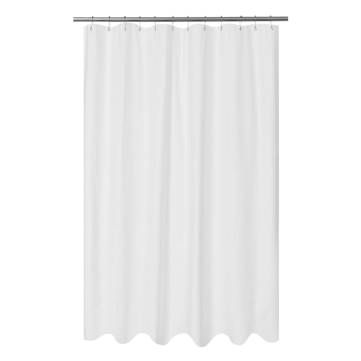 Mrs Awesome Embossed Microfiber Shower Curtain Liner 71 x 96, White