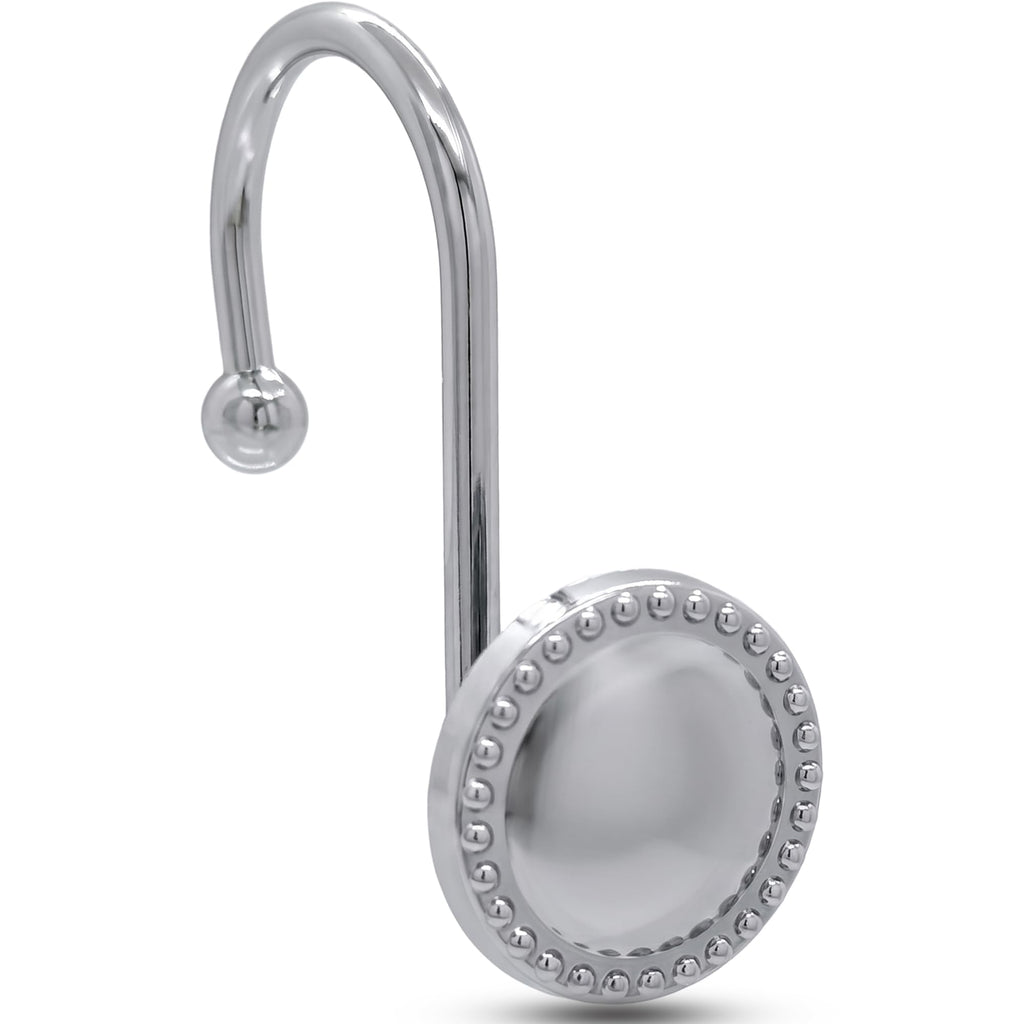 Shower Curtain Hooks,Rust-Resistant Decorative Rings,12-Pack,Bronze