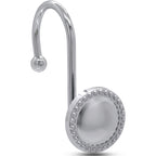 Shower Curtain Hooks,Rust-Resistant Decorative Rings,12-Pack,Bronze