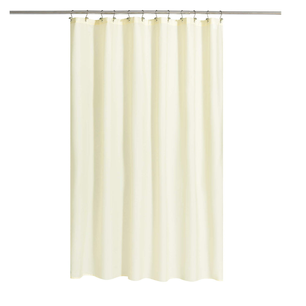 N&Y HOME Fabric Small Stall Shower Curtain Liner Extra Long 36x84, White