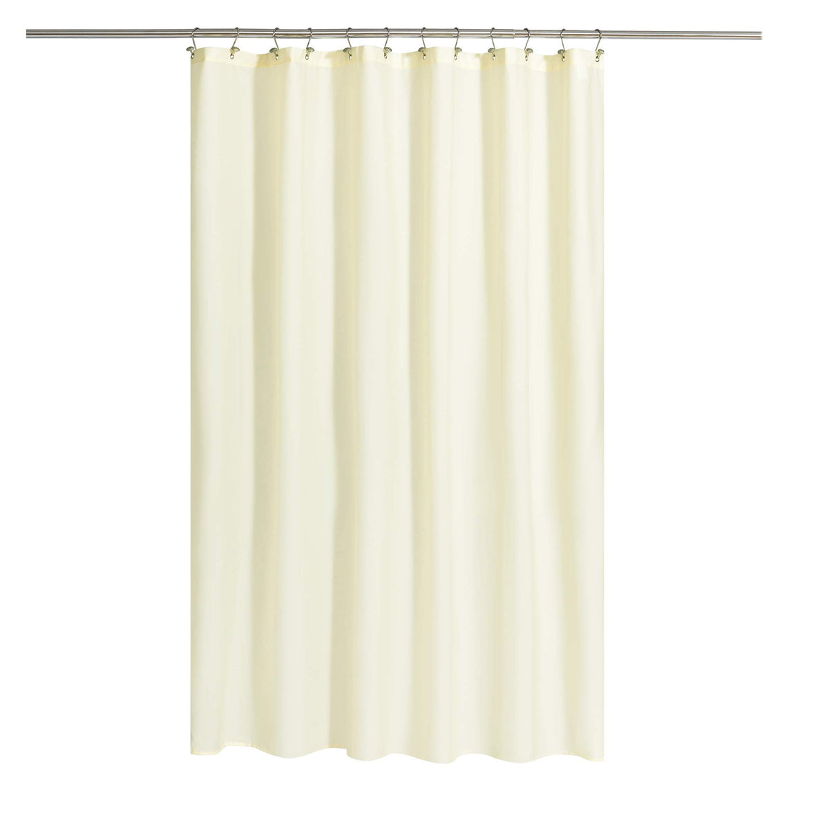 N&Y HOME Fabric Small Stall Shower Curtain Liner Extra Long 36x84, White