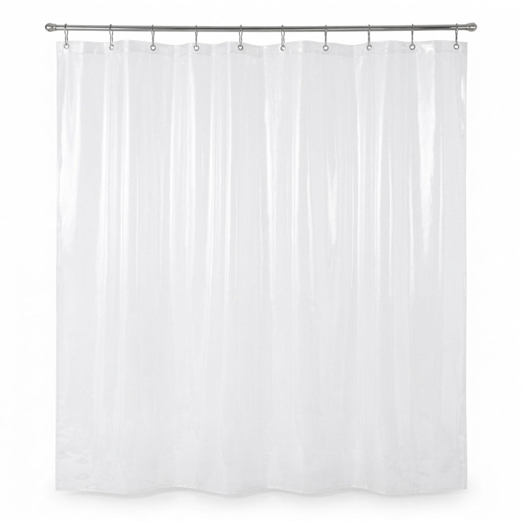 Epica Waterproof Shower Curtain Liner for Bathroom, Metal Grommets (White)